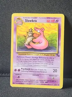 Slowbro 43/62 Fossil - LP Condition - Vintage Pokemon TCG Card - WOTC Era - Image 1