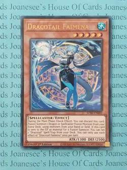 JUSH-EN002 Dracotail Faimena Ultra Rare Yu-Gi-Oh Card 1st Edition New - Image 1