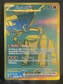Pokemon Card Ting-Lu ex 244/091 Hyper Rare Paldean Fates Near Mint - Image 1