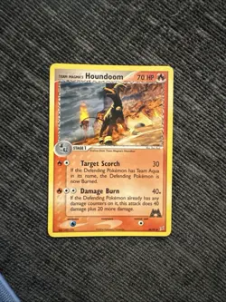 Team Magma’s Houndoom 34/95 Ex Magma Aqua Pokemon Card NM - Image 1