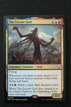 MTG - The Locust God - NM Commander: March of the Machine - Mythic #335 Non Foil - Image 1