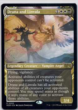 Drana and Linvala (Showcase) [March of the Machine] (MOM) [MTG] Magic - Image 1