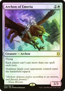 Zendikar Rising MTG Foil Archon of Emeria Magic - Image 1