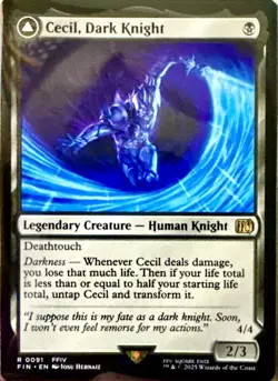 Magic: The Gathering-Cecil Dark Knight Cecil Redeemed Paladin [FIN-0091](R) - Image 1
