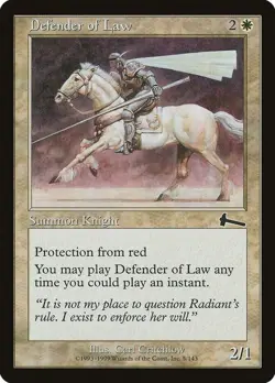 1x FOIL Defender of Law - Urza's Legacy - NM/EX - French - OOP MTG - Image 3