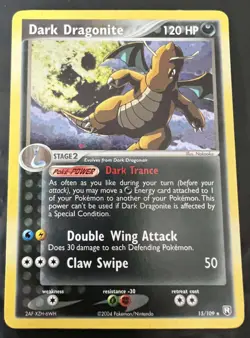 POKEMON EX TEAM ROCKET ROCKET RETURNS DARK DRAGONITE HOLO 15/109 - Image 1
