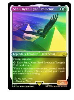 Senu, Keen-Eyed Protector - Foil Etched Assassin's Creed MTG - Image 1