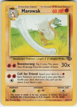 Pokemon TCG Marowak 39/64 Jungle Uncommon card Unlimited MP - Image 1