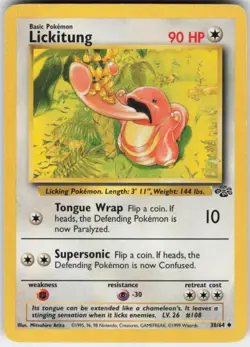 Pokemon TCG Lickitung 38/64 Jungle Uncommon card Unlimited MP - Image 1
