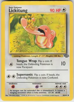 Pokemon TCG Lickitung 38/64 Jungle Uncommon card Unlimited MP - Image 1