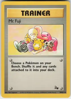 Pokemon TCG Mr. Fuji 58/62 Fossil Uncommon card Unlimited MP - Image 1