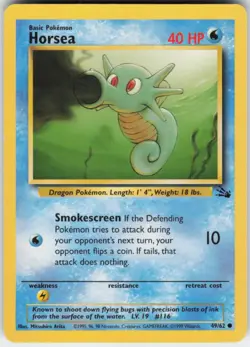 Pokemon TCG Horsea 49/62 Fossil Common card Unlimited MP - Image 1