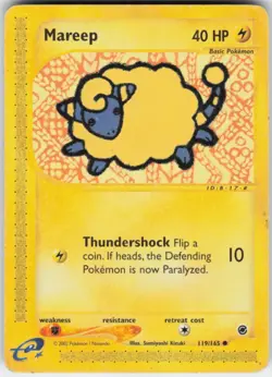 Pokemon TCG Mareep 119/165 Expedition Common card Normal MP - Image 1