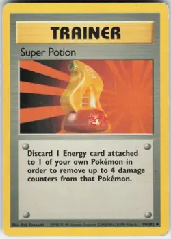 Pokemon TCG Super Potion 090/102 Base Set Uncommon card Normal MP - Image 1
