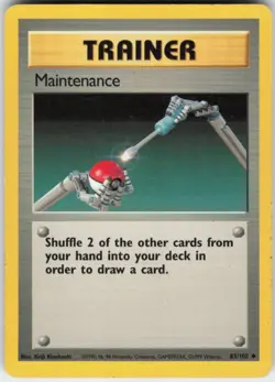 Pokemon TCG Maintenance 083/102 Base Set Uncommon card Normal MP - Image 1