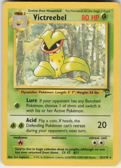 Pokemon TCG Victreebel 032/130 Base Set 2 Rare card Normal MP - Image 1