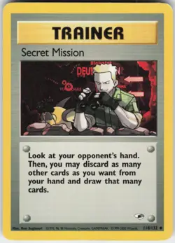 Pokemon TCG Secret Mission 118/132 Gym Heroes Uncommon card Unlimited MP - Image 1