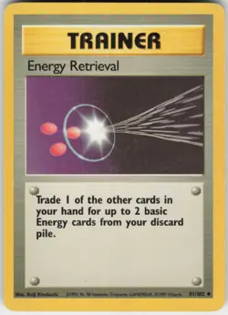 Pokemon TCG Energy Retrieval 081/102 Base Set Uncommon card Normal MP - Image 1