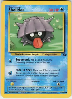 Pokemon TCG Shellder 54/62 Fossil Common card Unlimited MP - Image 1