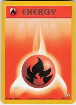 Pokemon TCG Fire Energy 107/111 Neo Genesis Common card Unlimited MP - Image 1