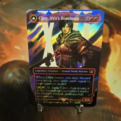 Clive, Ifrit's Dominant (Borderless) (Surge Foil) (0530) Final Fantasy MTG Foil - Image 1