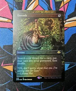 Entomb NM Borderless Foil MTG Dominaria Remastered DMR Unplayed Magic Gathering - Image 1