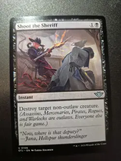 1x M/NM Shoot The Sheriff Outlaws of Thunder Junction MTG - Image 1