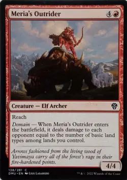 138/281 MERIA'S OUTRIDER COMMON DOMINARIA UNITED MTG CARD - Image 1