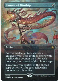 MTG: Foundations: Foil Borderless Banner of Kinship: Lightly Played Condition - Image 1