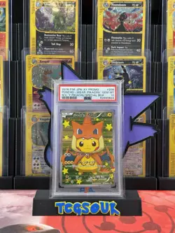 2016 Pokemon Japanese XY Promo #208 Poncho-Wear Pikachu M.C. Y PSA 10 - Image 1