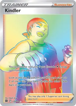 Kindler - 179/172 - Pokemon TCG Brilliant Stars - NM - Rainbow Secret Rare HOLO - Image 1