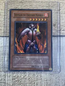 YuGiOh Thestalos the Firestorm Monarch RDS-EN021 1st Edition LP - Image 1