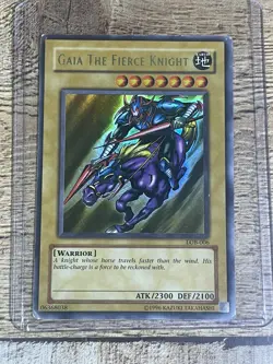 Yugioh Gaia The Fierce Knight LOB-006 Ultra Rare - Image 1