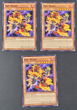 Yugioh TCG - 3x Red Warg -TDIL-EN014 - LP/NM - 1st Ed - Common - Monster - 2016 - Image 1