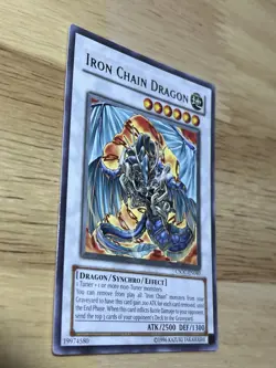 Yugioh Iron Chain Dragon CSOC-EN040 Unlimited Silver Foil Rare - Image 2