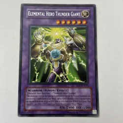 1st edition Elemental Hero Thunder Giant Rare DP1-EN011 Yugioh LP Rare - Image 1