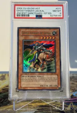 Yugioh Ghost Knight of Jackal AST-071 1st Edition Ultra Rare PSA 8 - Image 1