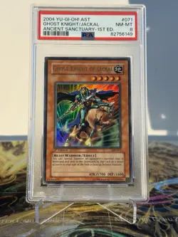Yugioh Ghost Knight of Jackal AST-071 1st Edition Ultra Rare PSA 8 - Image 2