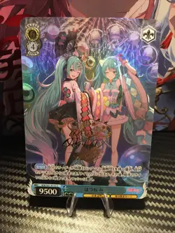 Hatsune Miku Gold Signature Waifu CCG Goddess Story Weiss Shwarz Doujin Card - Image 1