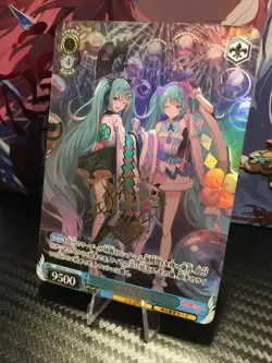 Hatsune Miku Gold Signature Waifu CCG Goddess Story Weiss Shwarz Doujin Card - Image 2