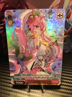 Hatsune Miku Gold Signature Waifu CCG Goddess Story Weiss Shwarz Doujin Card - Image 1