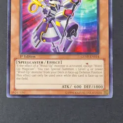 Yugioh TCG - Wind Up Magician - GENF-EN014 - LP/NM - 1st Ed - Spellcaster 2011 - Image 3