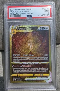 Pokemon TCG Arceus VSTAR Crown Zenith Full Art Secret Rare Card GG70 PSA 9 - Image 1