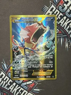 Pokemon Gyarados EX Full Art Holo Secret Rare Card 123/122 XY Breakpoint 2016 NM - Image 1