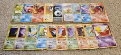 1996 Pokemon Nintendo Pocket Monsters Vintage Card Lot Bundle - 19 Cards Total - Image 1