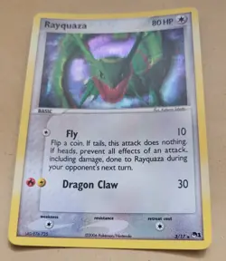 POKEMON PROMO CARD - POP SERIES 1 - RAYQUAZA 3/17 (HOLO) RARE NM - Image 1