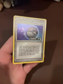 Pokemon Card - Master Ball EX Deoxys 88/107 Reverse HOLO Stamped - Image 5