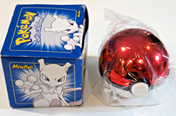 Pokemon 23k Gold Plated Mewtwo Trading Card Pokeball 1999 Box w Wear -Sealed Bag - Image 2