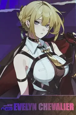 Zenless Zone Zero Evelyn Chevalier Holographic Character Card ZZZ Anime Expo - Image 3