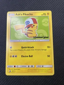 Ash's Pikachu - SM112 - Black Star Promo - Pokemon Card - NM/M - Image 1